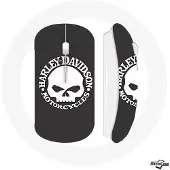 CAPACHEAP Souris Sans Fil Harley Davidson Motors Tete de mort