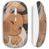 CAPACHEAP Souris Sans Fil Evoli Pokemon Vitre Glace