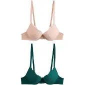 Next Soutien-gorge nude / vert foncé