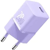 Baseus Chargeur Réseau Gan5 Mini Chargeur Rapide, Usb-C, 20 W, Violet