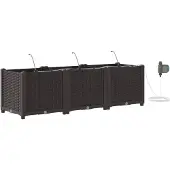 vidaXL Pots de jardin Marron 120 x 40 x 37.5 cm Acier