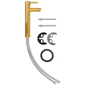 vidaXL Mitigeur de salle de bain Golden 12x30 cm