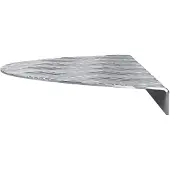 vidaXL Marche d'escalier demi-lune 15 pièces argent 60 x 18 x 2,5 cm aluminium