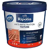 RIPOLIN Revêtement d'étanchéité toiture, Anti-infiltration terre cuite 4 L