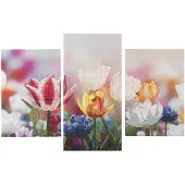 Creative Craft Lab Triptyque de peinture au diamant - Fleurs