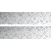 vidaXL Escalier Marche à angle droit 2 pcs Argent 100 x 25 cm Aluminium