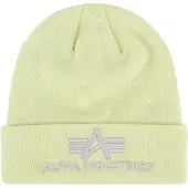 Alpha industries Bonnet gris argenté / citron vert