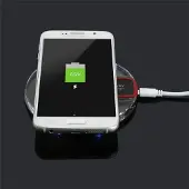 Autre Chargeur Induction Sans Fil Noir Et Transparent Compatible Iphone