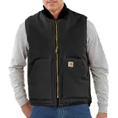 Carhartt Gilet Isolant À Col Côtelé Noir - L