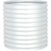 vidaXL Lit surélevé de jardin 80x80x81 cm Acier galvanisé argenté