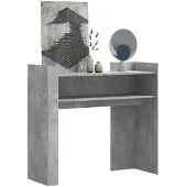 vidaXL Table console gris béton 100x35x90 cm bois d'ingénierie