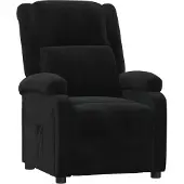 vidaXL Fauteuil relax noir velours