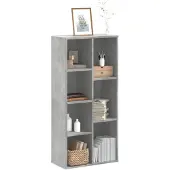 vidaXL Bibliothèque gris béton 50x25x105 cm bois d'ingénierie