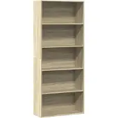 vidaXL Bibliothèque chêne sonoma 80x30x189 cm bois d'ingénierie
