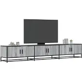vidaXL Armoire TV Gris Sonoma 240x35x41 cm Bois composite
