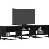 vidaXL Armoire TV noire 180x40x46 cm Bois composite