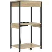 vidaXL Table de nuit avec station de chargement Chêne sonoma