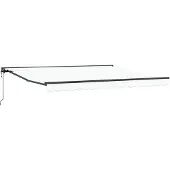 vidaXL Cadre d'auvent blanc 400 x 300 cm en polyester avec revêtement PU