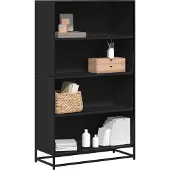 vidaXL Bibliothèque noir 80,5x35x139 cm bois d'ingénierie