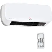 HOMCOM Radiateur soufflant céramique mural 2000 W télécommande