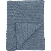 Organic Home Castle Plaid Dune Sea Blue, 130x170cm, GOTS (170 x 130 cm)
