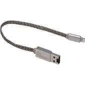 Inter-Tech R-001 Câble de lecteur de carte argenté pour tous les appareils avec connecteur Lightning (Lightning, USB 2.0), Lecteur de carte mémoire, Gris