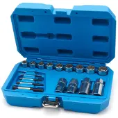 HBM Coffret extracteur pour écrous, boulons et goujons endommagés, 17 pièces