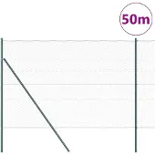 vidaXL Clôture hexagonale à fixer au sol, 50 x 1,6 m, acier revêtu de PVC