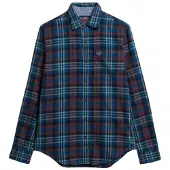 Superdry M4011047a Long Sleeve Shirt Bleu L Homme
