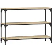 vidaXL Bibliothèque Chêne Sonoma 100x33x70,5cm Bois d'ingénierie acier