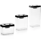 Jamon Boîte de conservation alimentaire -Lunch Away, acier inoxydable/plastique, 10,5 x 15,6 x 17,8 cm, 2 l, noir/argent