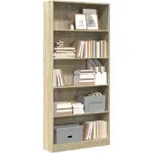 vidaXL Bibliothèque Chêne Sonoma 80x24x176 cm Bois d'ingénierie