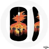 CAPACHEAP Souris Sans Fil Manga Dragon Ball Sangoku Ombre Orange