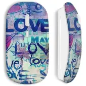 CAPACHEAP Souris sans fil One love deisgn art graphic