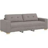 vidaXL Canapé 3 places , taupe, 220 cm, tissu