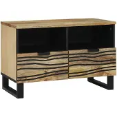 vidaXL Meuble TV avec tiroirs, marron, 70 x 33 x 46 cm, aggloméré