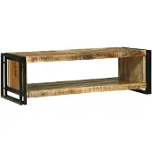 vidaXL Table basse 120X50X38 Cm Bois massif de manguier brut Lumarko !