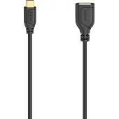 Hama Câble USB-C OTG "Flexi-Slim", USB 2.0, 480 Mbit/s, noir, 0,15 m