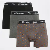 Ellesse lot de 3 Boxers Homme Noir/Anthracite/Rouge