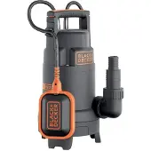 Black & Decker Pompe Pompe Immergée 750W Flotteur Intégré Pompe Vide Cave Eaux Usées Débit 13000 l/h Black+Decker