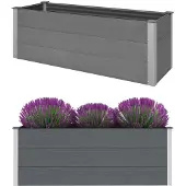 Prolenta Premium Lit Surélevé De Jardin Wpc 150x50x54 Cm Gris