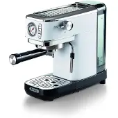 Ariete Machine à café expresso en métal 1381 avec manomètre en métal blanc