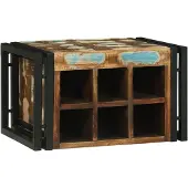 vidaXL Étagère à vin, 2 pièces, 46 x 35 x 27,5 cm, bois massif recyclé