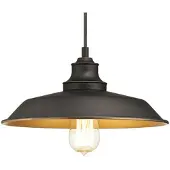 WESTINGHOUSE Suspension à une flamme Iron Hill bronze huilé