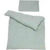 Roba Parure De Lit Bébé Bio 'lil Planet' Vert Givré, Couette 100 X 135 Cm Et Taies D'oreiller 40 X 60 Cm (Certifié Gots)