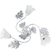 ONLI Marilena Plafonnier Semi-Affleurant À Bras Multiples, Blanc, Argent