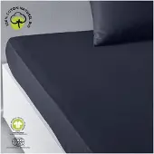 TODAY Housse de Matelas Ajustée Bleu Marine 160 x 200 cm