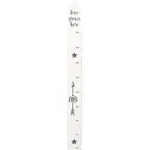 Roba Toise Bébé En Bois Rock Star Baby - Échelle Jusqu'à 150 Cm - Blanc/Anthracite