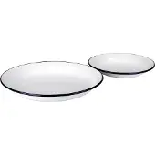Jamon Assiette Creuse Email Vitrifie Blanc 0 32