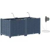 vidaXL Pots de jardin Gris 80 x 40 x 37.5 cm Acier
